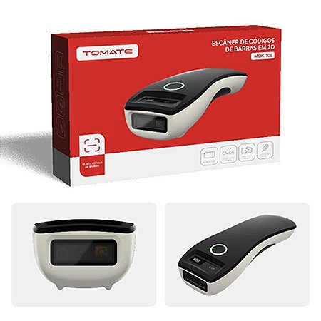 LEITOR DE CODIGO DE BARRAS EM 2D SEM FIO TOMATE MDK-106