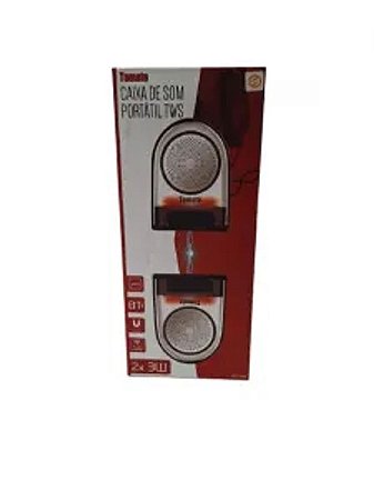 CAIXA DE SOM DUPLA BLUETOOTH DE LED 3W TOMATE MTS-8890