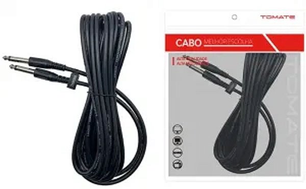 CABO DE MICROFONE P10 PARA P10 5M TOMATE MCB-011