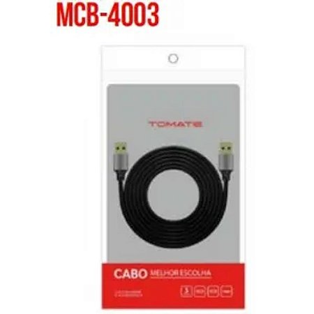 CABO DISPLAYPORT PARA DISPLAYPORT 4K 3M TOMATE MCB-4003