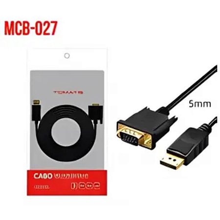 CABO DISPLAYPORT PARA VGA 1.8M TOMATE MCB-027