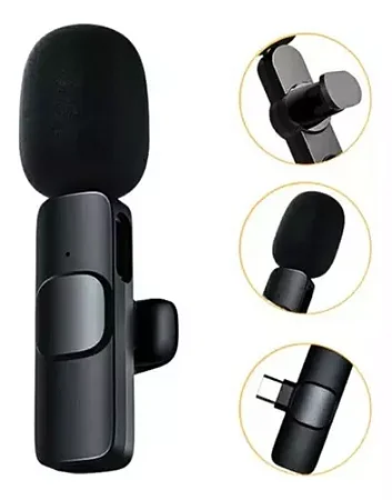 MICROFONE DE LAPELA WIRELESS TYPE-C COM ADAPTADOR PARA IPHONE TOMATE MT-2217
