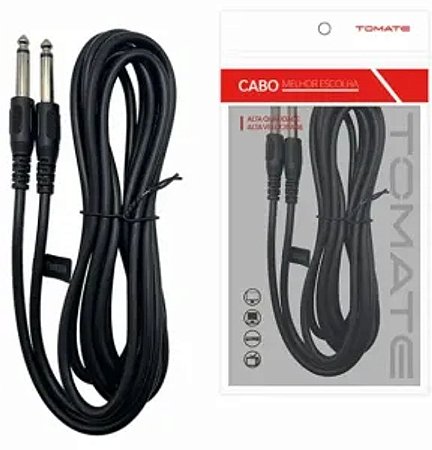 CABO DE MICROFONE P10 PARA P10 3M TOMATE MCB-010