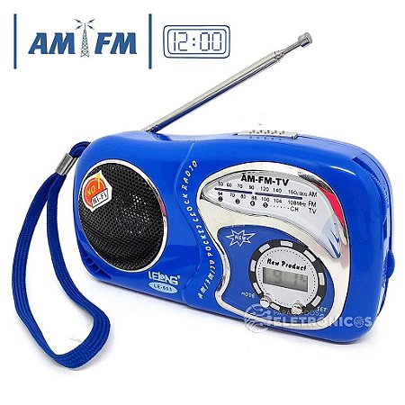 RADIO PORTATIL AM/FM COM RELOGIO LCD TOMATE MTJ-2001