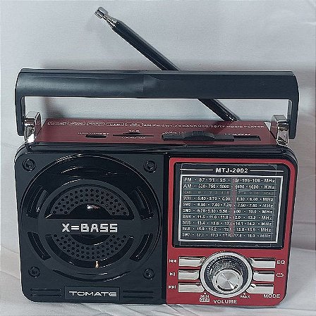 RADIO PORTATIL AM/AF/BLUETOOTH COM LANTERNA TOMATE MTJ-2002