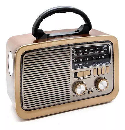 RADIO PORTATIL BLUETOOTH COM LANTERNA 1.2W TOMATE MTJ-2003
