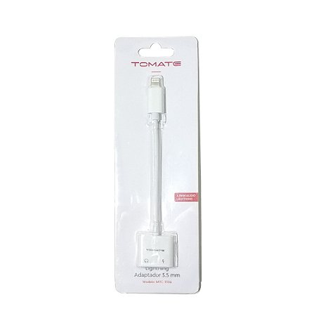 ADAPTADOR PARA FONE P2 E CARREGAMENTO LIGHTNING TOMATE MTC-7006
