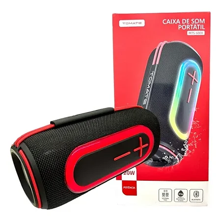CAIXA DE SOM PORTATIL 20W TOMATE MTS-6008