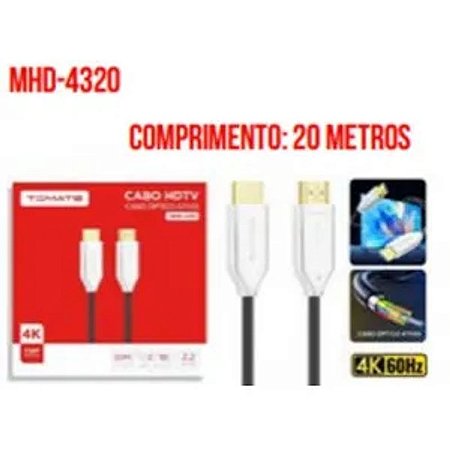 CABO HDMI PARA HDMI 4K 20M TOMATE MHD-4320