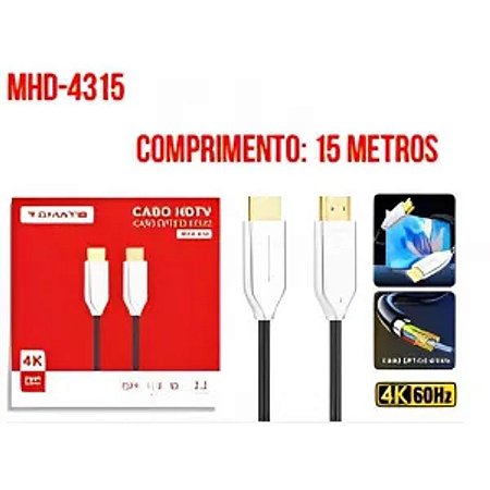 CABO HDMI PARA HDMI 4K 15M TOMATE MHD-4315