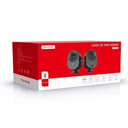 CAIXA DE SOM GAMER BLUETOOTH RGB 70W TOMATE MTS-2038