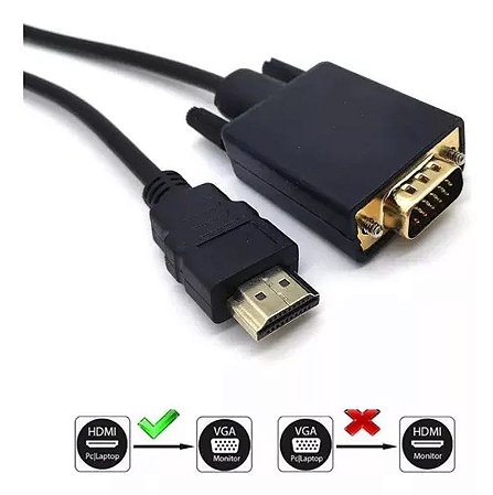 CABO HDMI PARA VGA 1.8M TOMATE MCB-038