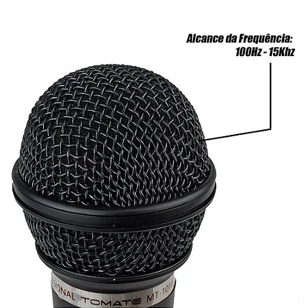MICROFONE DINAMICO PROFISSIONAL COM FIO 3M TOMATE MT-1016
