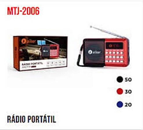 RÁDIO PORTÁTIL AM/FM AIKER MTJ-2006