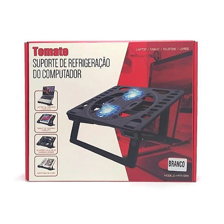 SUPORTE PARA NOTEBOOK COM COOLER TOMATE MTN-889