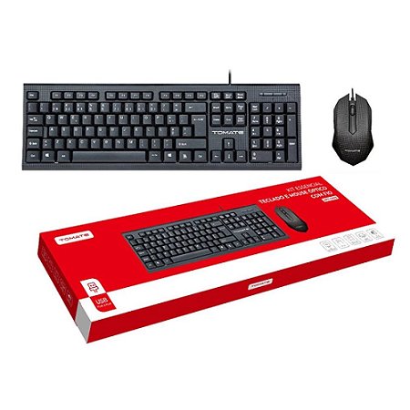 KIT TECLADO E MOUSE COM FIO TOMATE MKT-O1713