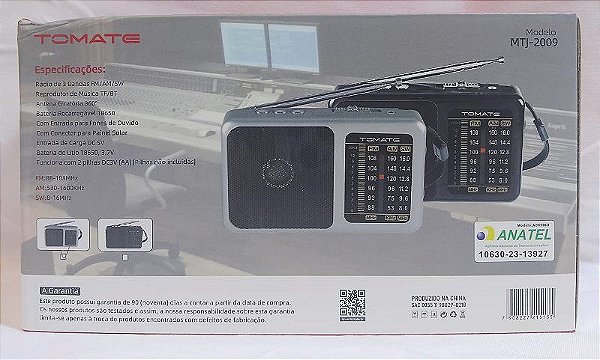 Rádio Bluetooth TOMATE MTJ-2009 | Qualidade Sonora e Praticidade