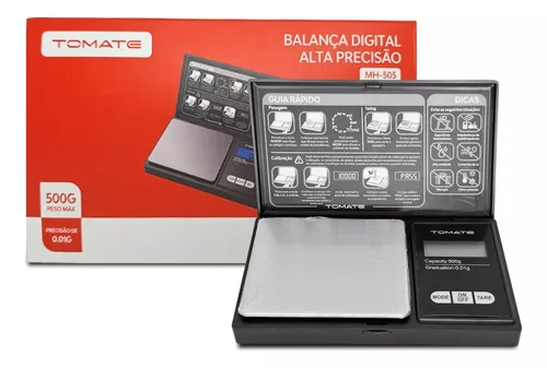 BALANCA DIGITAL DE ALTA PRECISAO ATE 500G TOMATE MH-505