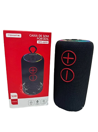 CAIXA DE SOM PORTATIL BLUETOOTH 16W TOMATE MTS-6015