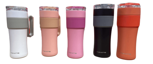 COPO TERMICO DE INOX PORTATIL 680ML TOMATE AK-6801