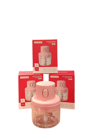 MINI PROCESSADOR DE ALIMENTOS RECARREGAVEL 45W TOMATE SRQ-016