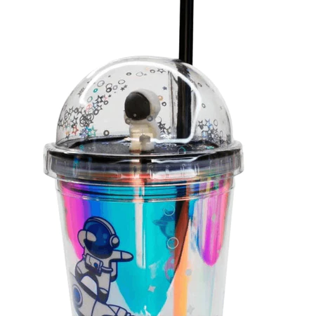 COPO BOLHA DE PLASTICO C/ LED 450ML TOMATE AK-4507