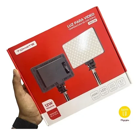 LUMINARIA DE LED PARA VIDEO 12W 5V 2A TOMATE MLG-162