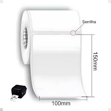 ETIQUETA TERMICA PARA IMPRESSORA 500 FOLHAS 100X150MM TOMATE MPT-1550R