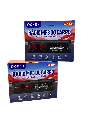 RADIO MP3 PARA CARRO FM/USB/TF 60W ONEX CZ-1800 - Loja Tomate