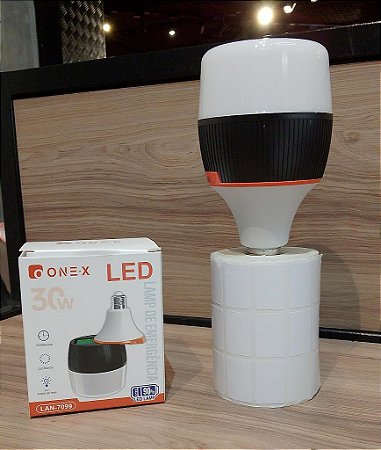 LUMINARIA DE EMERGENCIA REGARREGAVEL A PILHA 30W ONEX LAN-7099