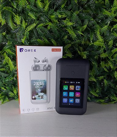FONE DE OUVIDO 2 EM 1 BLUETOOTH 5.2 POWER BANK COM TELA ONEX FON-8120