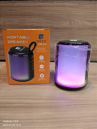 CAIXA DE SOM RGB BLUETOOTH FM/MP3 5W 500MAH ONEX SOM-0133