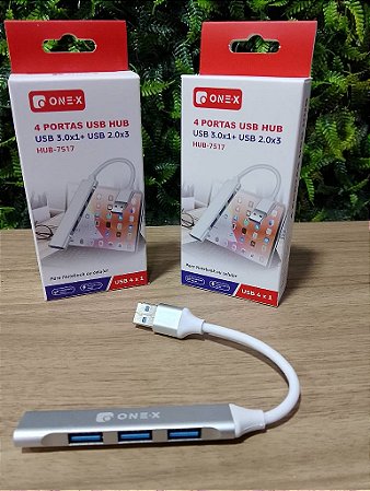 HUB USB COM 4 PORTAS USB ONEX HUB-7517