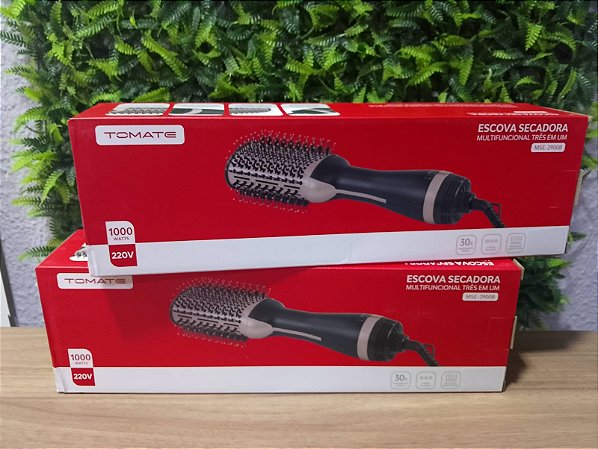 ESCOVA SECADORA MULTIFUNCIONAL 3 EM 1 1000W 220V TOMATE MSE-2900B