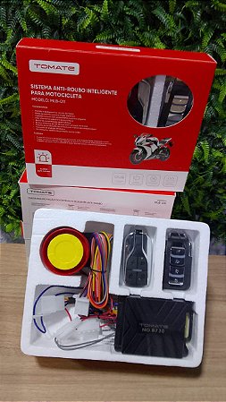 SISTEMA DE ALARME SONORO ANTI-ROUBO PARA MOTOCICLETA TOMATE MLB-011