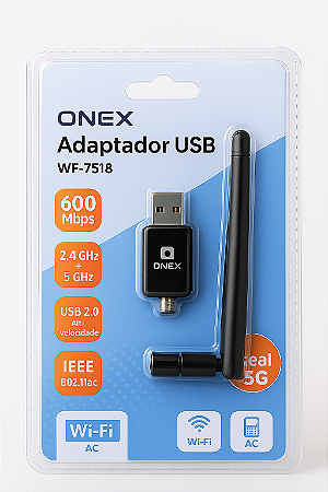 ANTENA PARA PC WIRELESS USB 2.0 ONEX WF-7518