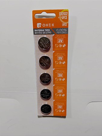 BATERIA BOTAO DE  LITIO CR2032 3V ONEX BAT-5073