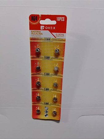 BATERIA BOTAO DE LITIO AG4 377A 1.55V ONEX BAT-5077