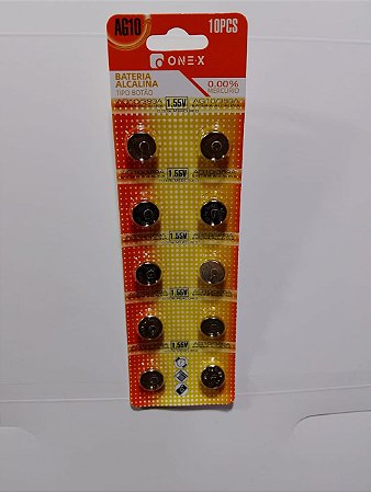 BATERIA BOTAO DE LITIO AG10 389A 1.55V ONEX BAT-5078