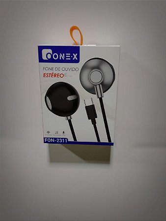 FONE DE OUVIDO TYPE-C ESTEREO COM MICROFONE 1,20M ONEX FON-2311