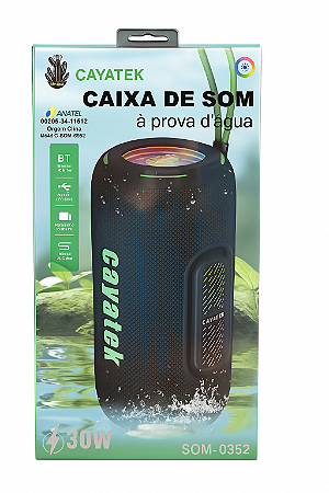 CAIXA DE SOM BLUETOOH A PROVA D`AGUA 60W ONEX SOM-0352