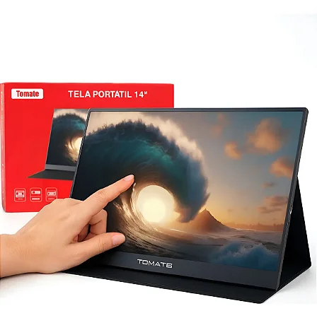 MONITOR PORTATIL 14" COM TELA TOUCH TOMATE MTM-1400T
