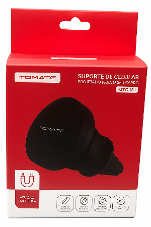 SUPORTE DE CELULAR VEICULAR MAGNETICO PARA SAIDA DE AR TOMATE MTG-131
