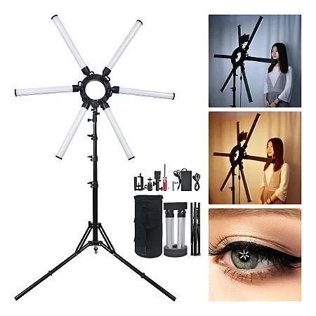 LUMINARIA LED 6 EM 1 COM SUPORTE PARA TELEFONE 54W 15V 4A TOMATE MLG-168