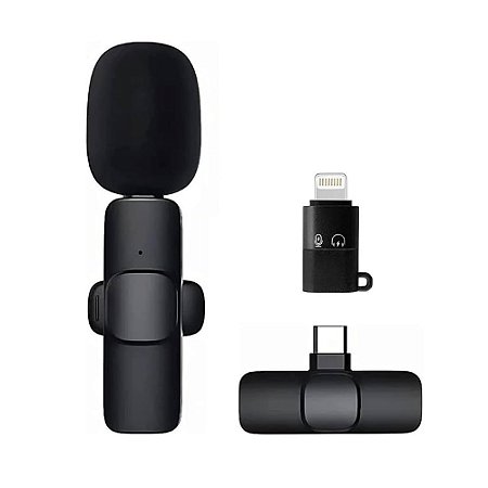 MICROFONE DE LAPELA TYPE-C COM ADAPTADOR PARA IPHONE TOMATE MT-2221C