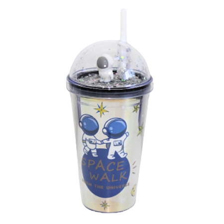 COPO BOLHA COM LED RGB 450ML TOMATE AK-4520