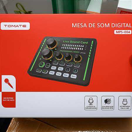 MESA DE SOM DIGITAL 44,1KHZ 16BITS 5V TOMATE MPS-004