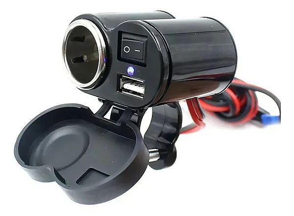 CARREGADOR USB E ACENDEDOR PARA MOTO 45V ONEX CAR-6507