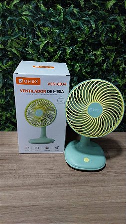 VENTILADOR PORTATIL DE MESA 5V 4,38W ONEX VEN-8034