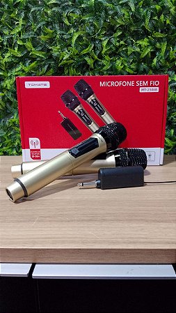 KIT DE MICROFONE DINAMICO SEM FIO TYPE-C 20-50M TOMATE MT-2306B